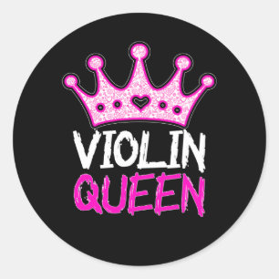 Sticker Rond Reine du violon