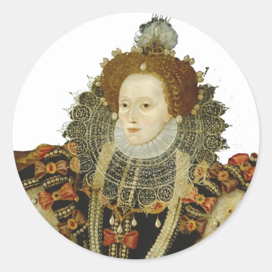 Sticker Rond Reine Elizabeth I (Devant)