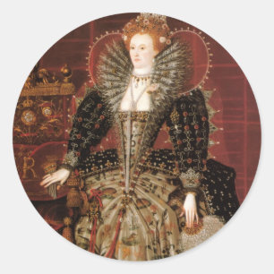 Sticker Rond Reine Elizabeth I d'Angleterre