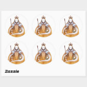 Sticker Rond Reine Elizabeth I - illustration historique (Feuille)