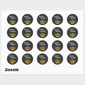 Sticker Rond reine noire (Feuille)