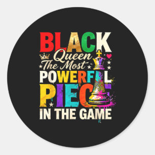 Sticker Rond Reine noire le morceau le plus puissant dans lethe