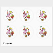 Sticker Rond Reine pour le lait (Feuille)
