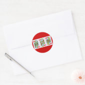 Sticker Rond Reine, Roi, Jack des Coeurs (Enveloppe)