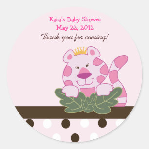 Sticker Rond Reine rose de l'autocollant fait sur commande de