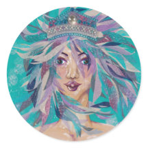 Reine Safine bleu violet sirène Océan Princesse