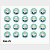 Sticker Rond Reine Victoria (Feuille)
