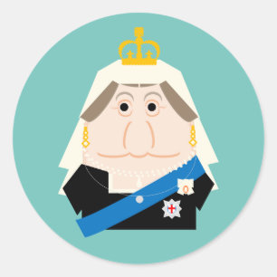 Sticker Rond Reine Victoria