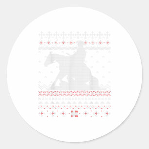 Sticker Rond Reining Horse Western Horseback équitation