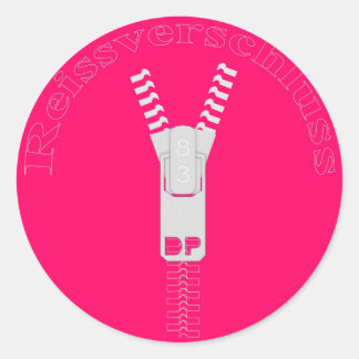 Sticker Rond Reissverschluss