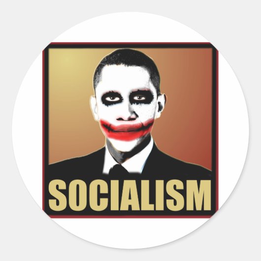 Sticker Rond Rejeter le socialisme (Devant)