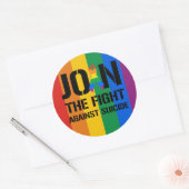Sticker Rond Rejoignez la lutte contre le suicide gay (Enveloppe)