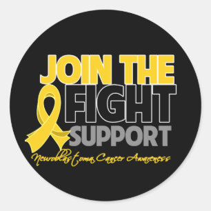 Sticker Rond Rejoignez La Lutte Soutien Neuroblastoma Sensibili