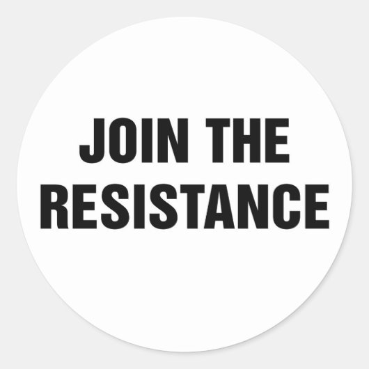 Sticker Rond Rejoignez la résistance (Devant)