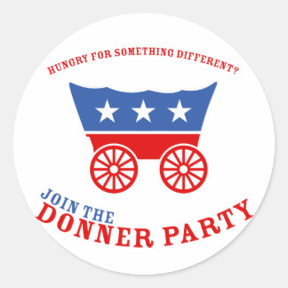 Sticker Rond Rejoignez l'autocollant Donner Party
