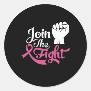Sticker Rond Rejoignez Le Combat Soutenez La Sensibilisation Au