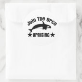 Sticker Rond Rejoignez Le Soulèvement Orca (Sac)