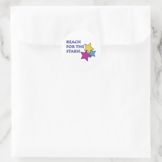 Sticker Rond Rejoignez les Étoiles ! (Sac)