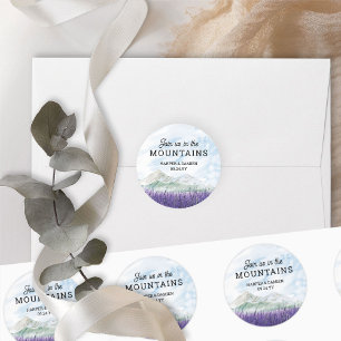 Sticker Rond Rejoignez-nous dans les Montagnes Mariage Vallée d