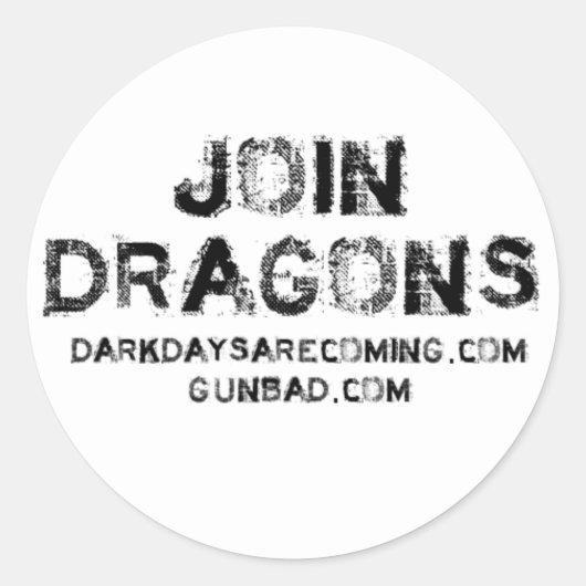 Sticker Rond Rejoindre Dragons (Devant)