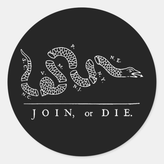 Sticker Rond Rejoindre, ou mourir (Devant)