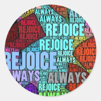 Sticker Rond Réjouissez-vous !