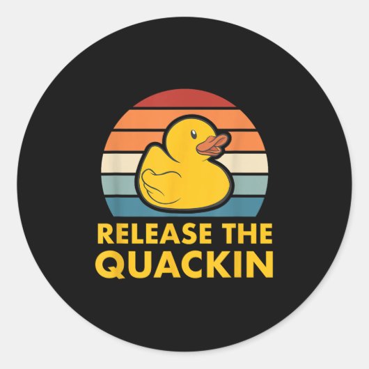 Sticker Rond Relâchez Le Devis Quackin Cabber Duck Duckkling Ac (Devant)