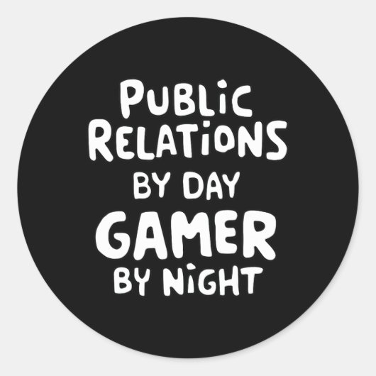 Sticker Rond Relations publiques (Devant)