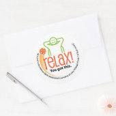 Sticker Rond Relax, c'est seulement Pickleball (Enveloppe)