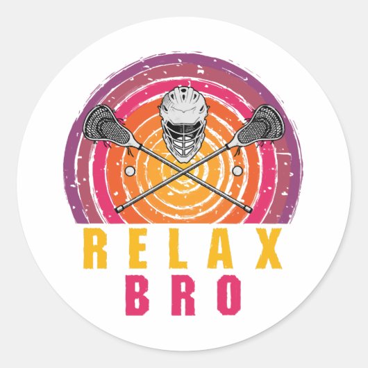Sticker Rond Relax Frère Lacrosse (Devant)