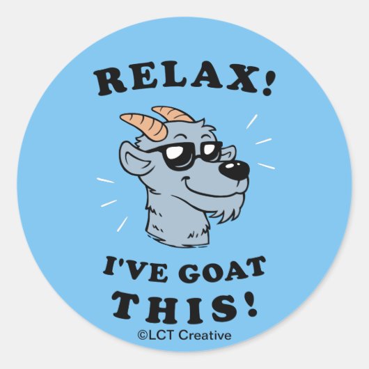 Sticker Rond Relax ! J'ai chéri ça (Devant)