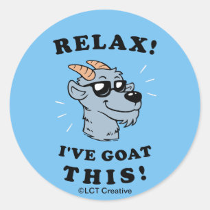 Sticker Rond Relax ! J'ai chéri ça