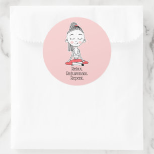 Sticker Rond Relax Zen Peace Yoga