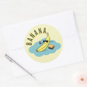Sticker Rond Relaxez-vous avec la banane (Enveloppe)