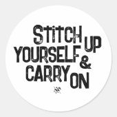 Sticker Rond Relevez-vous et continuez ! devise de motivation (Devant)
