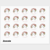 Sticker Rond Religieux Saint Rosaire Roses Roses Roses Roses Fl (Feuille)