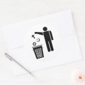 Sticker Rond Religion Déchetbin (Enveloppe)