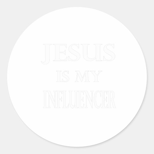 Sticker Rond Religion - Jésus Est Mon Influenceur (Devant)