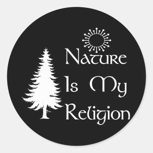 Sticker Rond Religion naturelle (Devant)