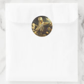 Sticker Rond Rembrandt's painting, Belshazzar's Feast, (Sac)
