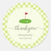 Remerciement Baby shower thème Green Golf