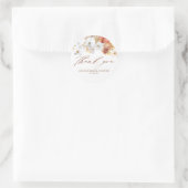 Sticker Rond Remerciement Bohème Exotique Floral Terracotta (Sac)