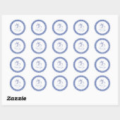 Sticker Rond Remerciement Citron Rustique  (Feuille)