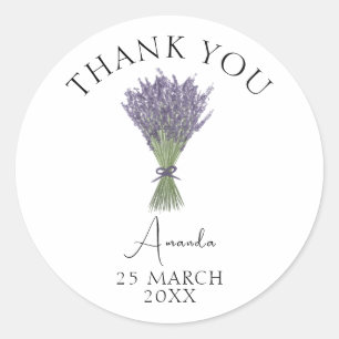 Sticker Rond Remerciement de brunch de mariage à l'aquarelle la