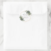 Sticker Rond Remerciement de feuillage rustique Eucalyptus Blue (Sac)