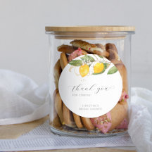 Remerciement de Fiançailles Citrus Floral Lemon Br