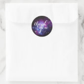 Sticker Rond Remerciement de mariage céleste violet (Sac)