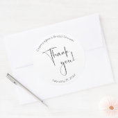 Sticker Rond Remerciement de Mariage Cérémonie de Fiançailles É (Enveloppe)