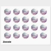 Sticker Rond Remerciement de script moderne abstrait contempora (Feuille)