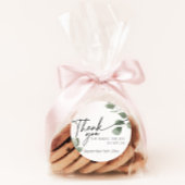 Sticker Rond Remerciement de verdure d'eucalyptus vert sauge